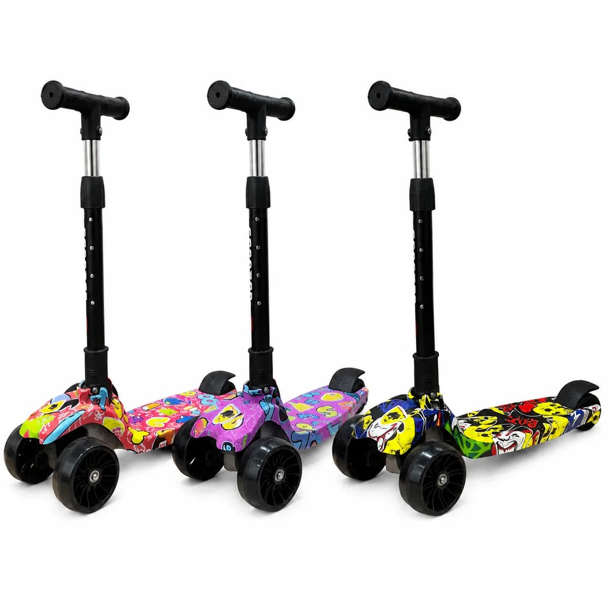 Kids 3 Wheel Adjustable Scooter – 3 Color Variations